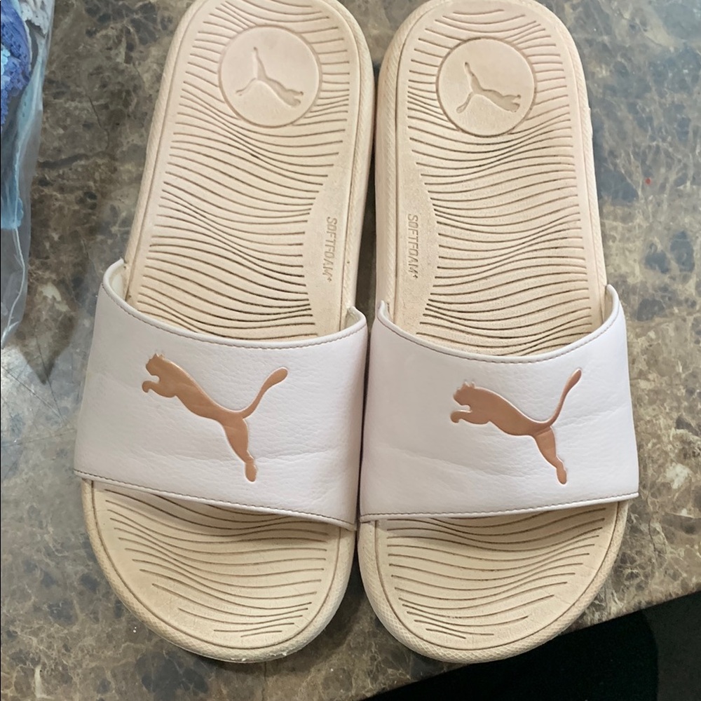 Puma Light Pink Slide Sandals